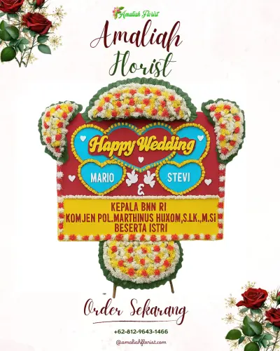 Karangan Papan Bunga Pernikahan di Dadap Ayam